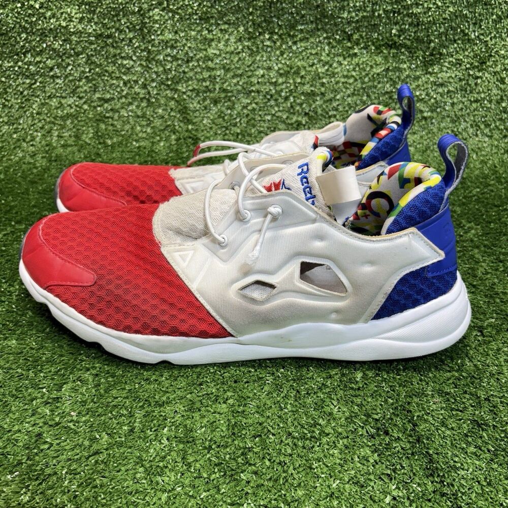 Reebok Furylite Red White Blue Mens Shoes Size 13 Running Sneakers USA AR009
